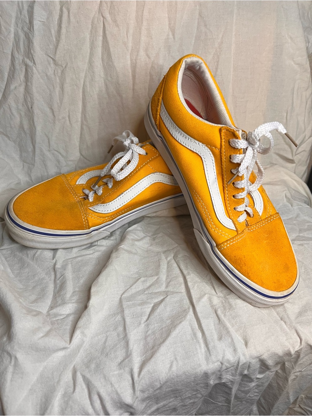 Converse Yellow and White Low Top Athletic Shoes - Picture 4 of 9